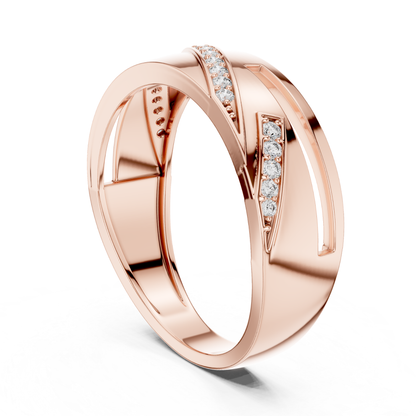 Front view rose gold ring with round diamonds
Rose gold diamond fashion ring for women
Luxury rose gold geometric diamond ring
Elegant rose gold ring with pave diamonds
Modern rose gold statement ring design
Stylish rose gold open pattern diamond ring
Premium rose gold round diamond band
Fine jewelry rose gold designer ring
Contemporary rose gold ring with sleek style
Beautiful rose gold diamond ring front angle