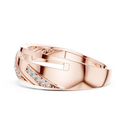 Side profile rose gold ring with round diamonds
Rose gold diamond ring side view for women
Luxury rose gold open style diamond ring
Elegant rose gold geometric ring side angle
Modern rose gold fashion ring with diamonds
Stylish rose gold statement ring side perspective
Premium rose gold diamond band side profile
Fine jewelry rose gold pave diamond ring
Contemporary rose gold ring with sleek design
Beautiful rose gold diamond ring side detail