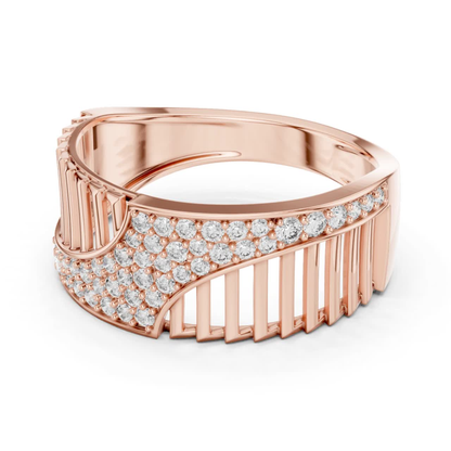 Side view rose gold round diamond designer ring
Rose gold diamond ring side profile design
Luxury rose gold ring with round diamonds side view
Elegant rose gold pave diamond ring side angle
Modern rose gold statement ring with round diamonds
Designer rose gold ring side view with diamonds
Unique rose gold fashion ring with diamond detailing
Premium rose gold round diamond ring profile view
Stylish rose gold diamond ring with open design
Fine jewelry rose gold diamond ring side view