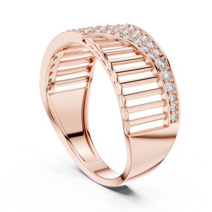 Rose gold open band ring with round diamonds
Luxury rose gold diamond ring with modern design
Elegant rose gold pave diamond fashion ring
Stylish rose gold crossover ring for women
Premium rose gold statement ring with diamonds
Contemporary rose gold ring with open pattern
Fine jewelry rose gold round diamond ring
Designer rose gold ring with sparkling diamonds
Trendy rose gold open style diamond ring
Beautiful rose gold ring with diamond accents