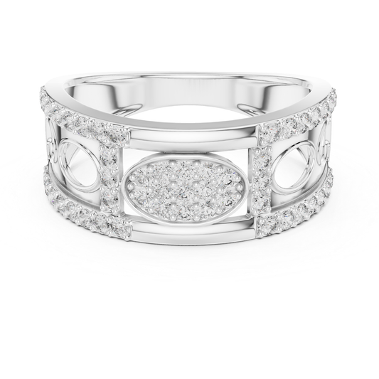 White gold oval diamond designer ring
Luxury white gold ring with round diamonds
Elegant white gold pave diamond fashion ring
Modern white gold statement ring for women
Stylish white gold open pattern diamond ring
Premium white gold oval centerpiece ring
Fine jewelry white gold round diamond band
Contemporary white gold ring with diamond accents
Beautiful white gold geometric diamond ring
Trendy white gold diamond ring front view