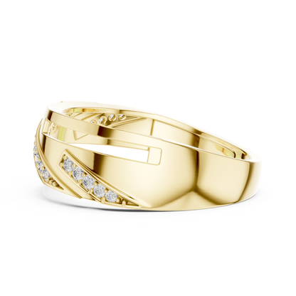 Side profile yellow gold ring with round diamonds
Yellow gold diamond ring side view for women
Luxury yellow gold open style diamond ring
Elegant yellow gold geometric ring side angle
Modern yellow gold fashion ring with diamonds
Stylish yellow gold statement ring side perspective
Premium yellow gold diamond band side profile
Fine jewelry yellow gold pave diamond ring
Contemporary yellow gold ring with sleek design
Beautiful yellow gold diamond ring side detail