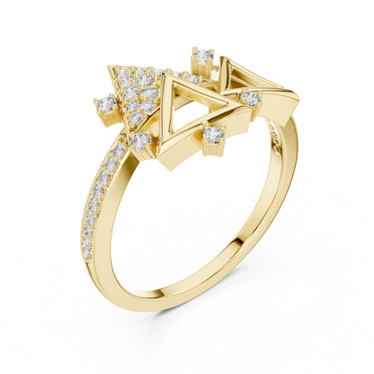 Yellow gold triangle diamond ring for women
Elegant yellow gold ring with round diamonds
Luxury triangle diamond ring in yellow gold
Womens yellow gold diamond fashion ring
Designer triangle ring with sparkling diamonds
Premium yellow gold geometric diamond ring
Stylish yellow gold triangle ring design
Fine jewelry triangle ring with round diamonds
Glamorous yellow gold diamond statement ring
Yellow gold ring with modern triangle design