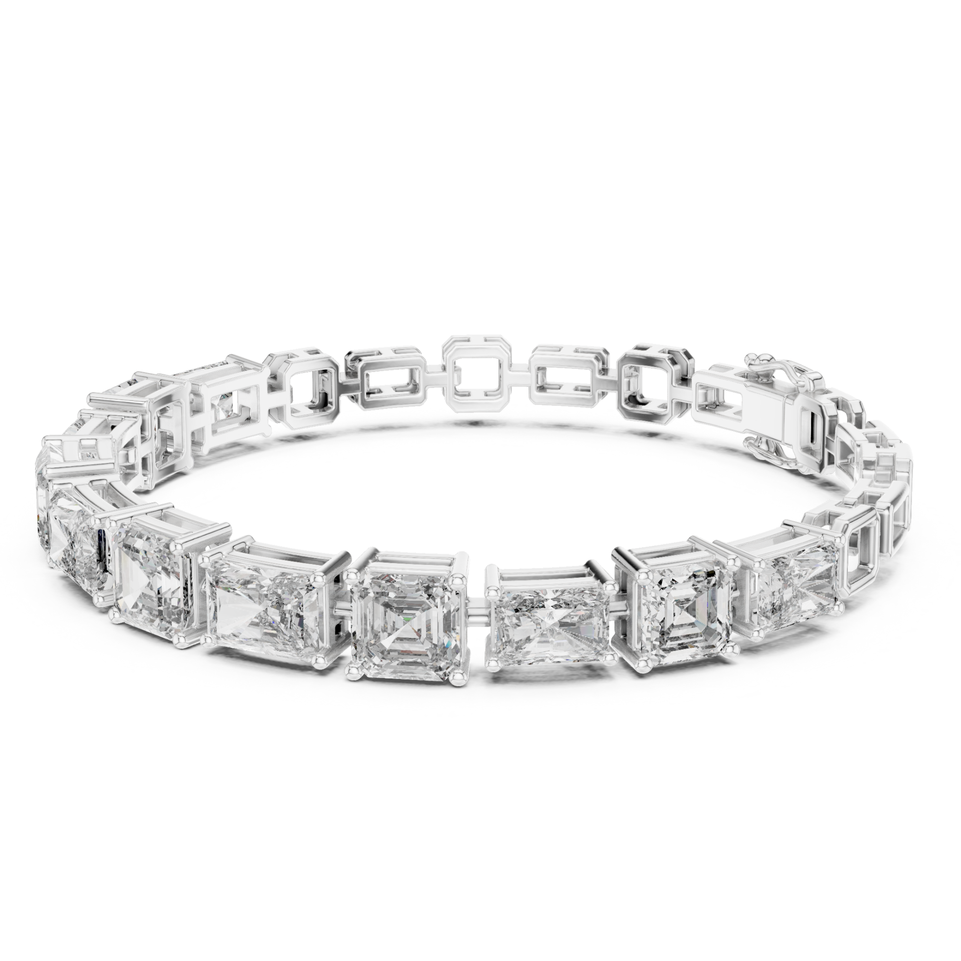 White gold bracelet with geometric diamond layout
Fancy cut diamond tennis bracelet in polished white gold
Elegant bracelet with radiant and emerald stones
Luxury white gold bracelet with mixed shape diamonds
Fine tennis bracelet with geometric stone design
Statement diamond bracelet with sleek white gold links
Modern bracelet with fancy cut diamond setting
Delicate white gold bracelet with bold stones
Premium diamond bracelet with unique cut layout
Stylish tennis bracelet with polished white gold finish