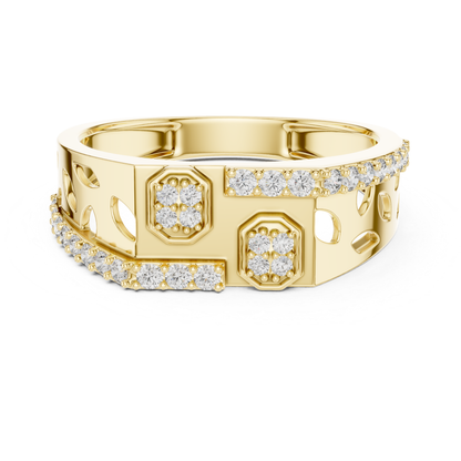 Octagon diamond yellow gold band ring
Yellow gold ring with octagon diamond clusters
Geometric diamond yellow gold statement band
Wide yellow gold ring with diamond row accents
Openwork yellow gold band with diamond details
Octagon cluster diamond yellow gold ring
Yellow gold geometric ring with diamond sections
Architectural yellow gold band with diamond rows
Diamond accented yellow gold open gallery ring
Structured yellow gold band with octagon diamonds