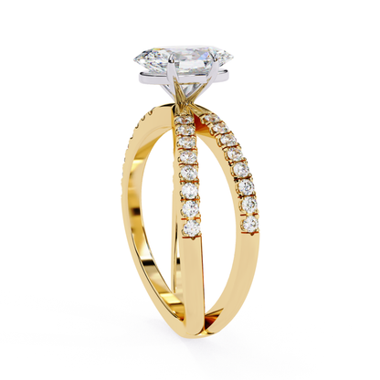 Oval diamond ring with double band
Double band oval diamond ring
Oval diamond engagement ring design
Yellow gold double band diamond ring
Oval diamond ring with accent diamonds
Fine jewelry double band diamond ring
Bridal oval diamond ring style
Oval diamond ring studio view
Classic double band diamond ring
Premium oval diamond engagement ring