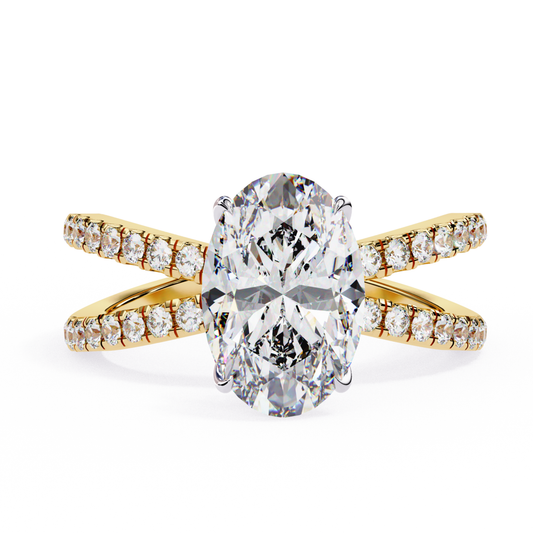 Oval diamond engagement ring
Oval diamond ring
Diamond ring with split band
Yellow gold diamond ring
Oval center diamond ring
Diamond ring with side stones
Fine jewelry diamond ring
Bridal oval diamond ring
Classic oval diamond ring
Luxury diamond engagement ring
