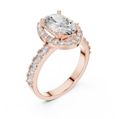 Oval halo diamond ring perspective rose gold
Rose gold oval halo engagement ring angle
Oval diamond halo ring perspective view
Rose gold oval halo diamond ring
Oval halo ring with diamond band
Lab grown oval halo engagement ring
Oval diamond ring angled perspective
Rose gold halo ring with diamonds
Oval halo diamond ring elegant angle
Classic oval halo ring rose gold