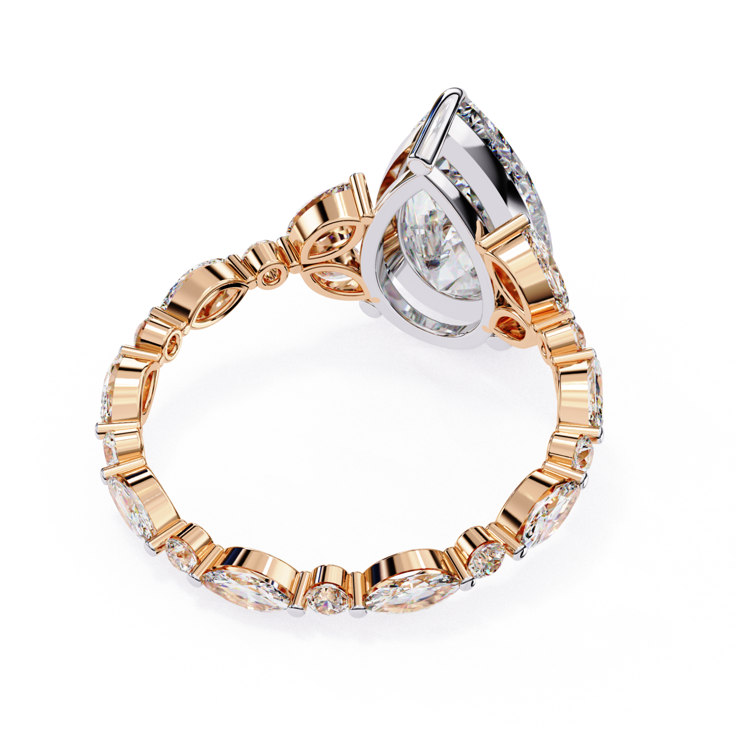 Rose gold ring featuring pear cut diamond
Pear cut diamond set in rose gold band
Elegant rose gold ring with pear shaped diamond
Rose gold band with pear cut center diamond
Pear shaped diamond in rose gold design
Pear cut diamond on a rose gold band
Rose gold ring with a pear cut stone
Stunning pear shaped diamond in rose gold
Rose gold band with pear cut accent diamond
Pear cut diamond ring in rose gold setting