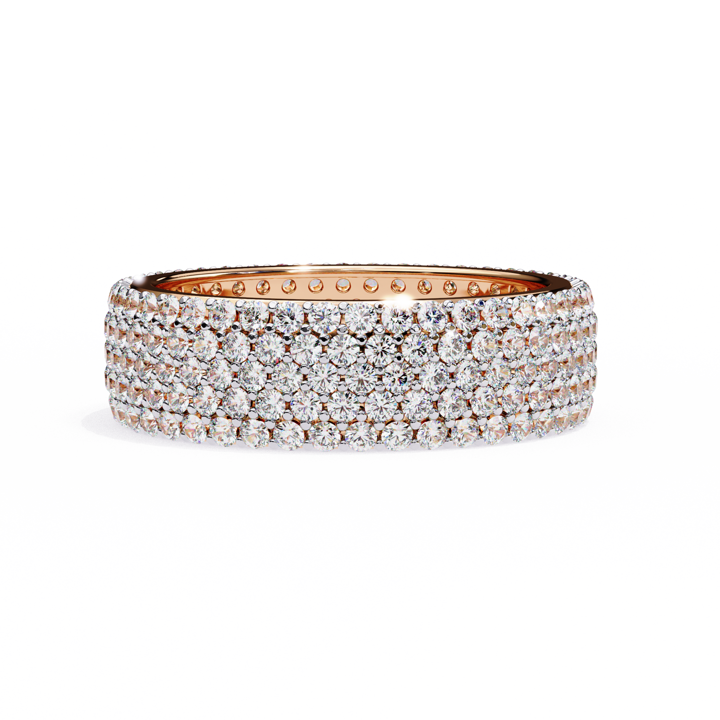 Shimmering Circle Diamond Band