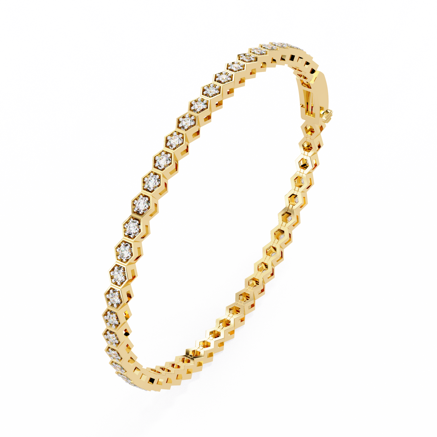 Honeycomb Bangle Bracelet