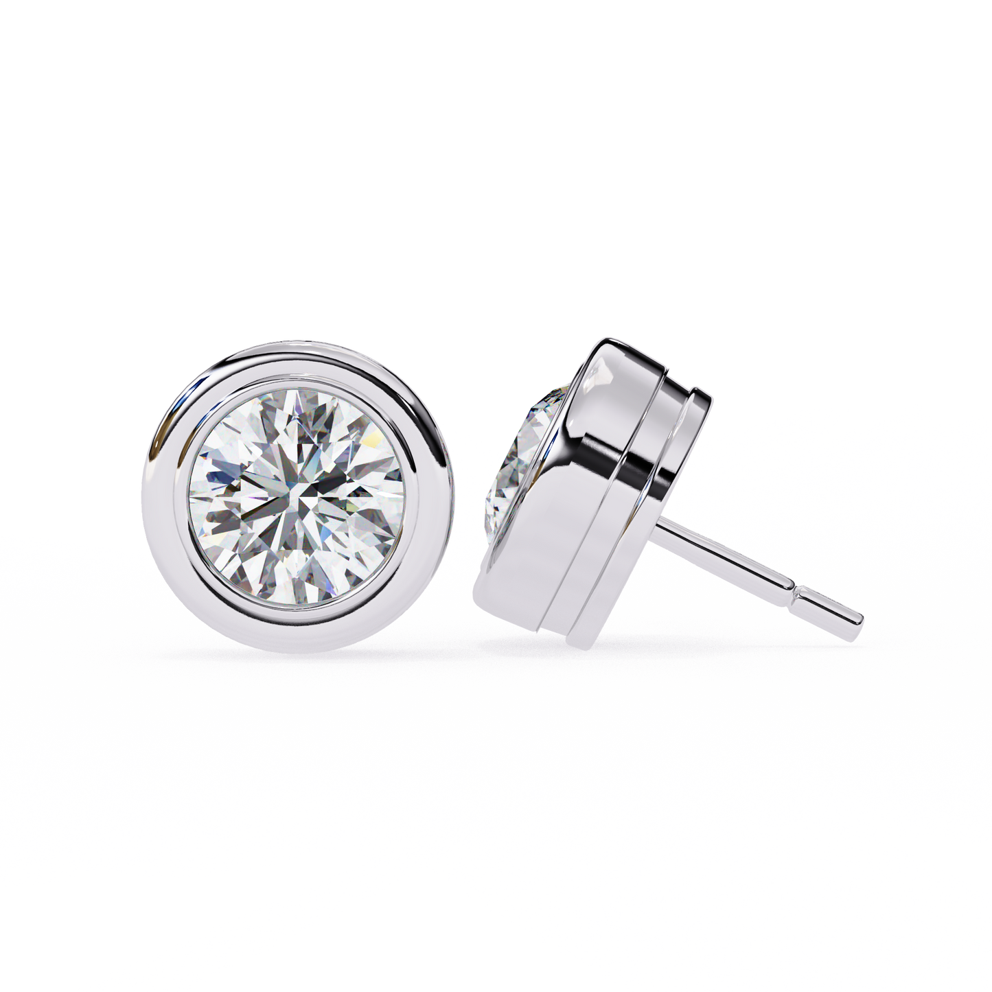 Diamond Bezel Studs