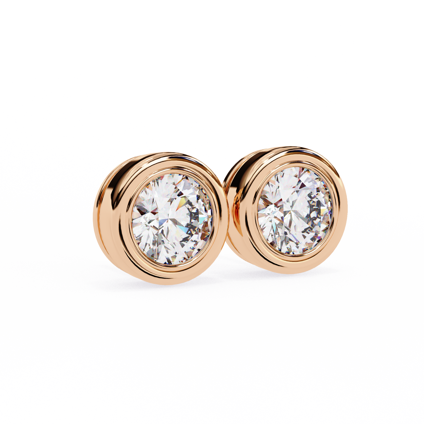 Diamond Bezel Studs