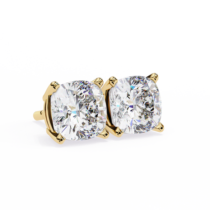 Diamond Cushion Studs