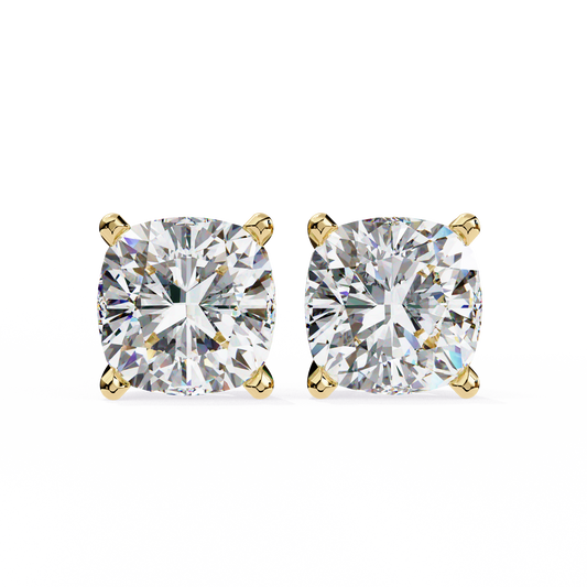 Diamond Cushion Studs