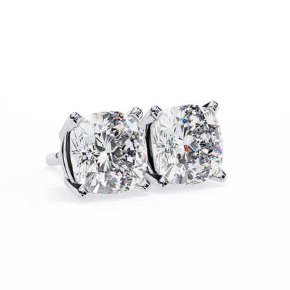 Diamond Cushion Studs