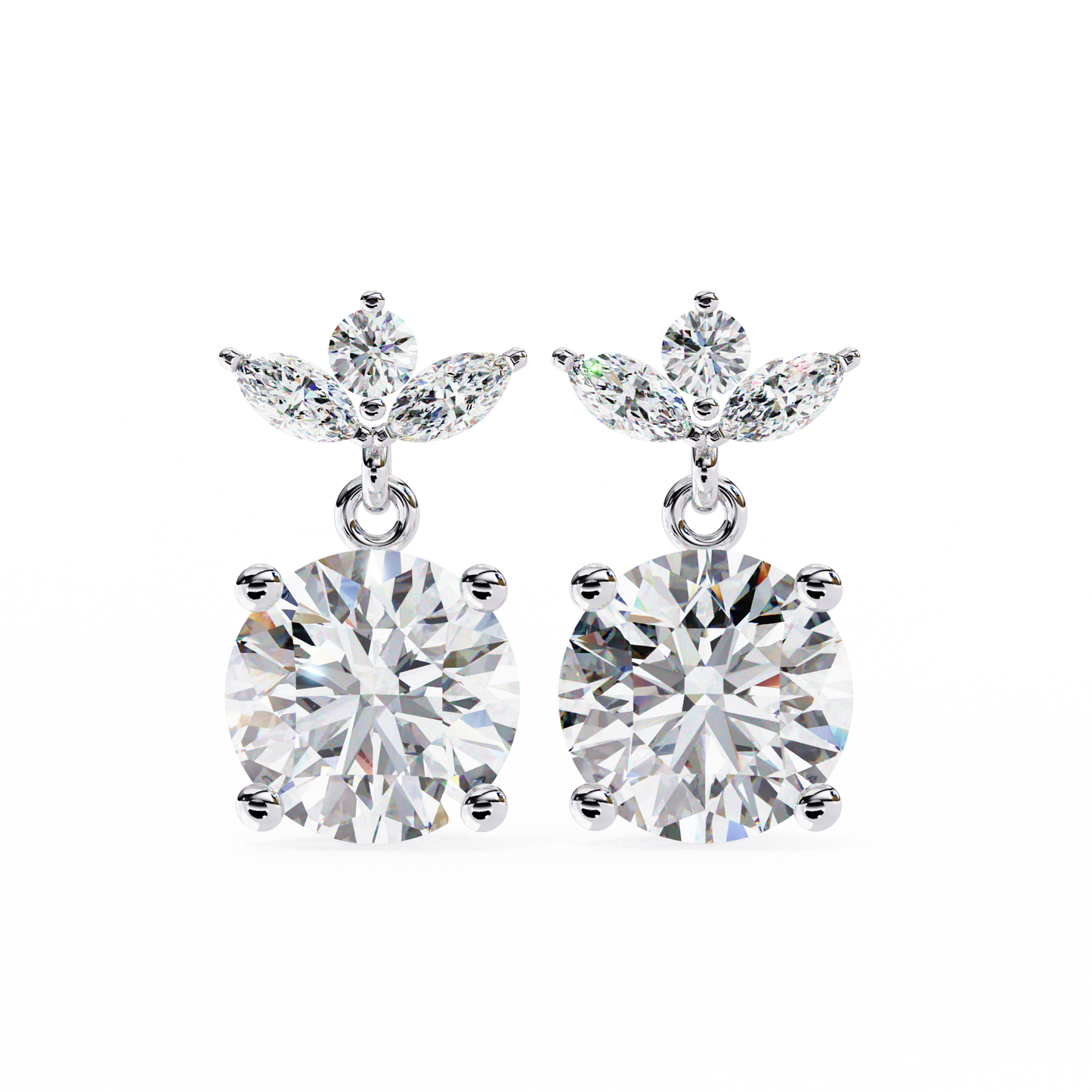 Diamond Tiara Earrings