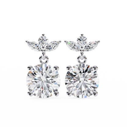 Diamond Tiara Earrings