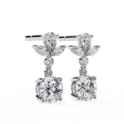 Diamond Petal Earrings