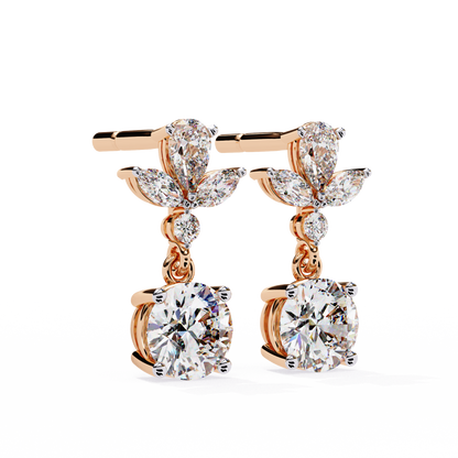 Diamond Petal Earrings