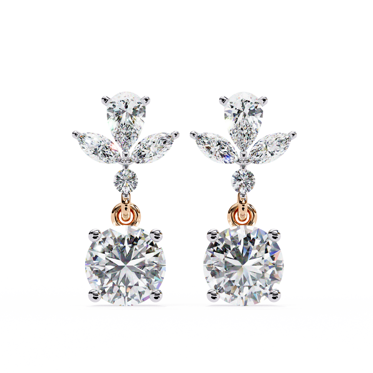 Diamond Petal Earrings