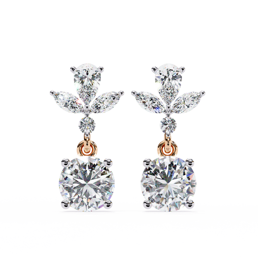 Diamond Petal Earrings