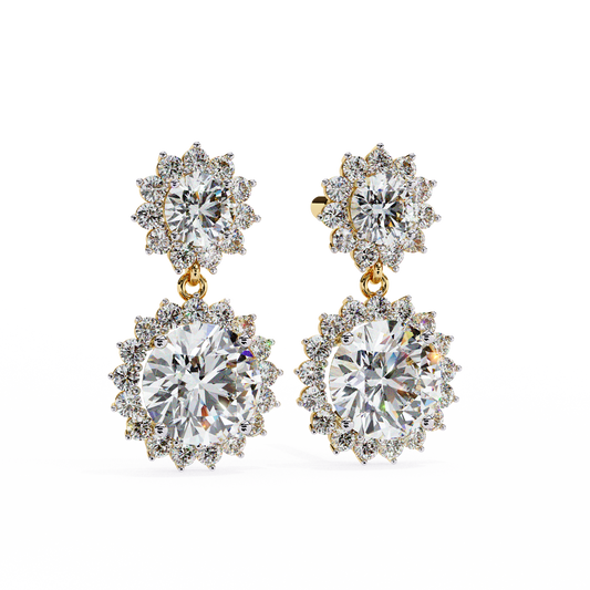 Diamond Sunburst Earrings