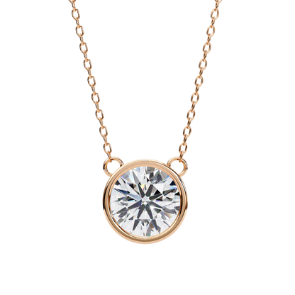 Classic Circle Shimmering Diamond Pendant