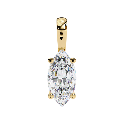 Radiant Oval Elegent Diamond Pendant