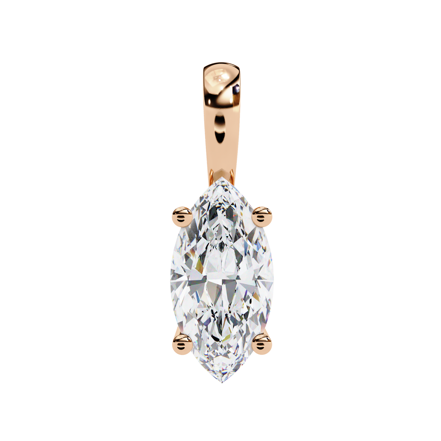 Radiant Oval Elegent Diamond Pendant