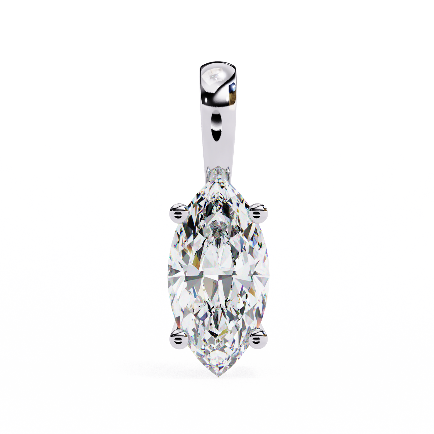 Radiant Oval Elegent Diamond Pendant