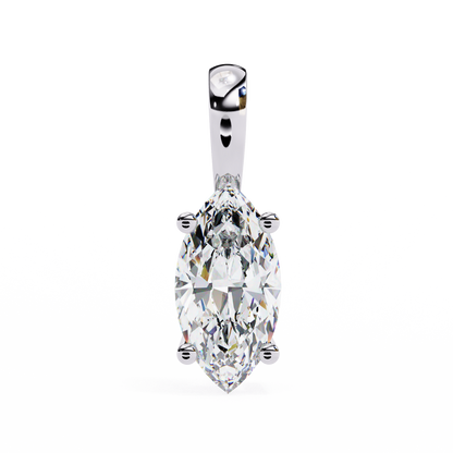 Radiant Oval Elegent Diamond Pendant