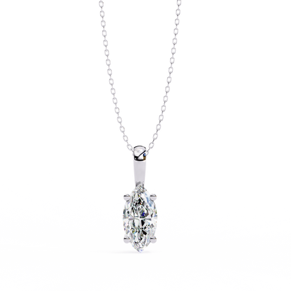 Radiant Oval Elegent Diamond Pendant