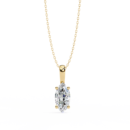 Radiant Oval Elegent Diamond Pendant