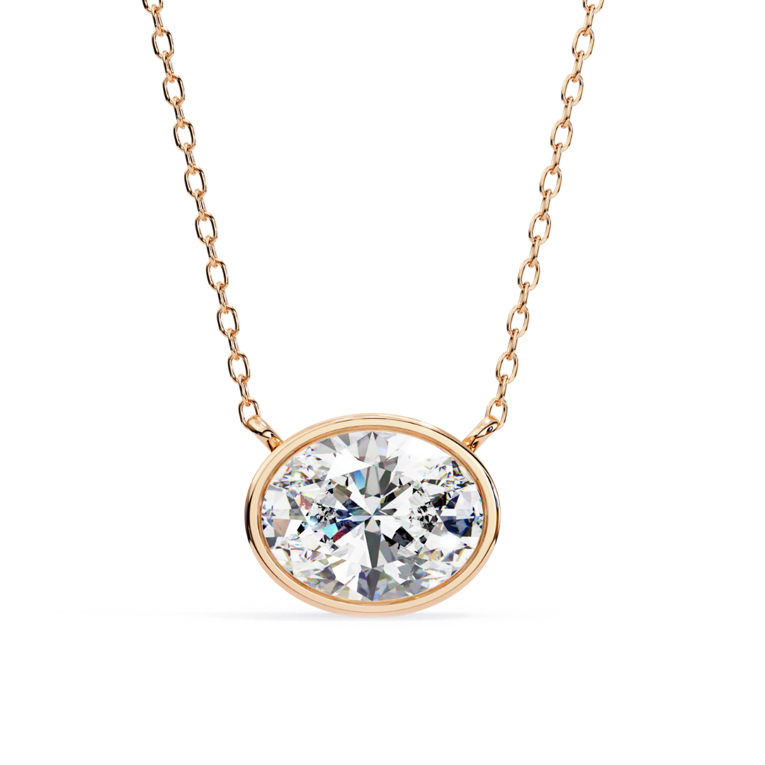 Radiant Aura Lab Grown Diamond Pendant with Chain | Luxury Fine Jewelry