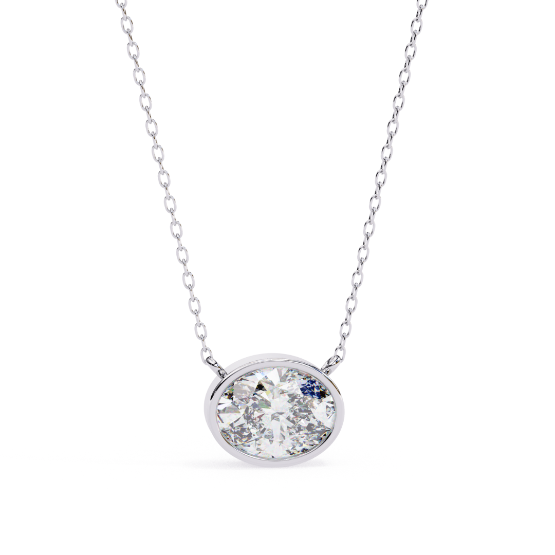 Radiant Aura Lab Grown Diamond Pendant with Chain | Luxury Fine Jewelry