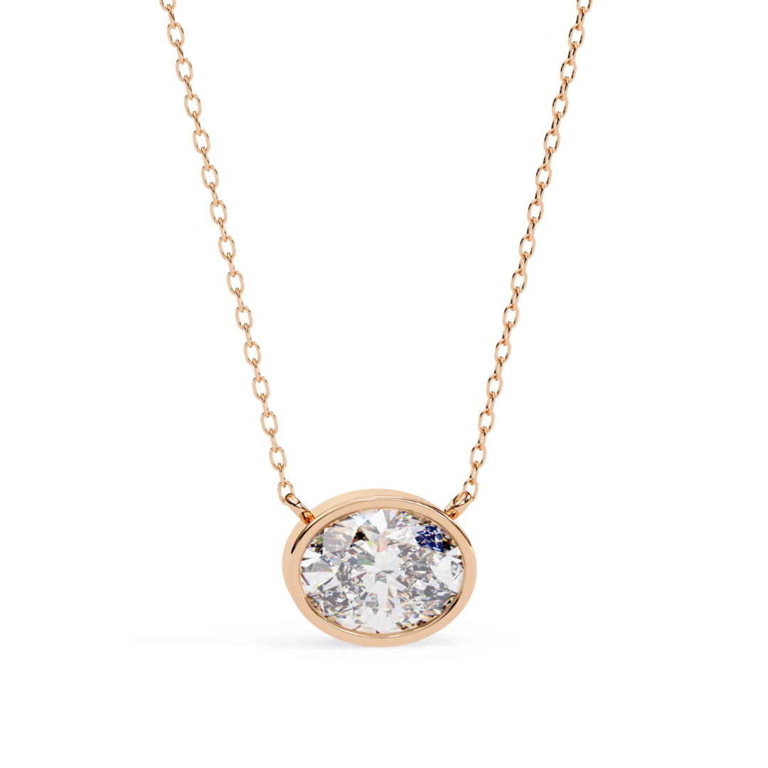 Radiant Aura Lab Grown Diamond Pendant with Chain | Luxury Fine Jewelry