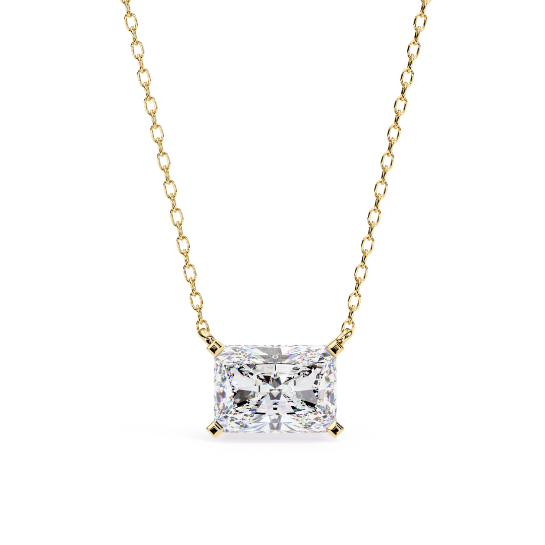 Royal Prism Lab Grown Diamond Pendant with Chain | Luxury Fine Jewelry