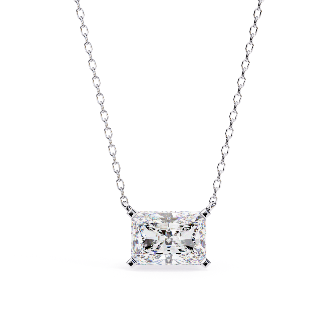 Royal Prism Lab Grown Diamond Pendant with Chain | Luxury Fine Jewelry