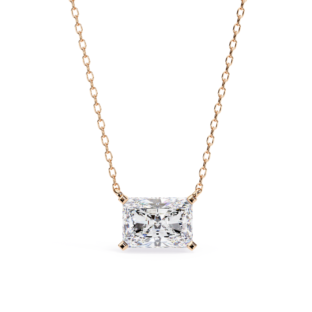Royal Prism Lab Grown Diamond Pendant with Chain | Luxury Fine Jewelry