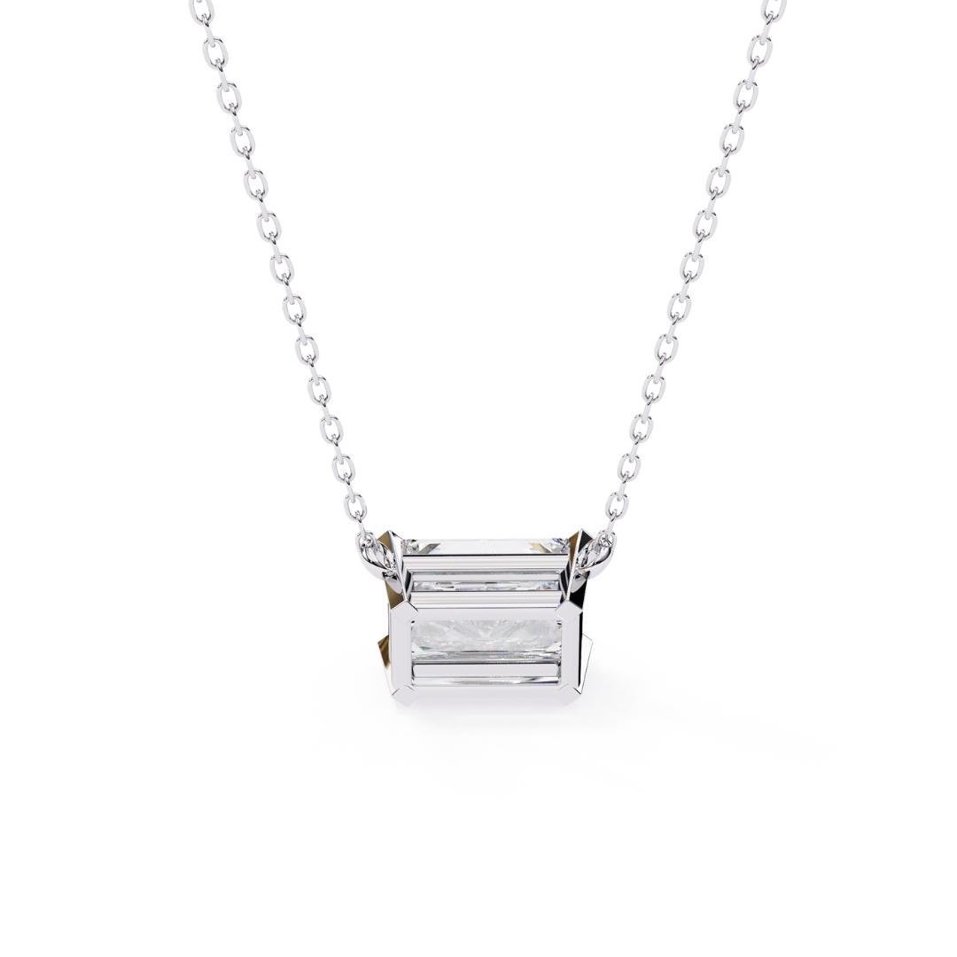 Royal Prism Lab Grown Diamond Pendant with Chain | Luxury Fine Jewelry