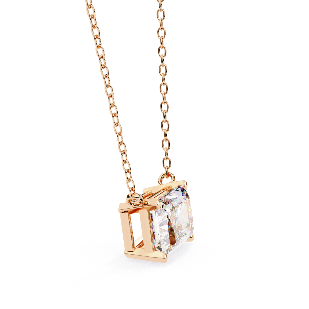 Royal Prism Lab Grown Diamond Pendant with Chain | Luxury Fine Jewelry