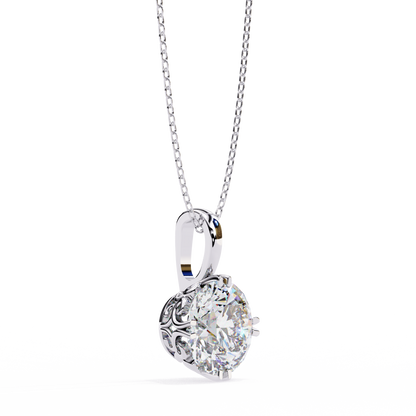 Radiant Round Diamond Pendant