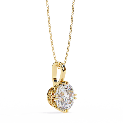 Radiant Round Diamond Pendant