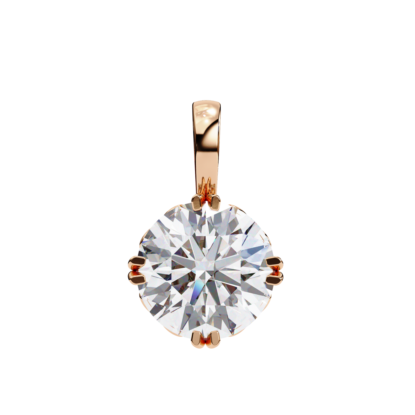 Radiant Round Diamond Pendant