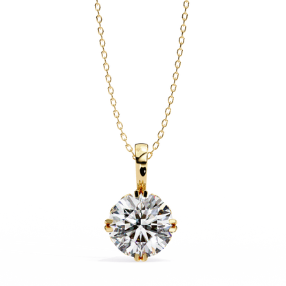 Radiant Round Diamond Pendant