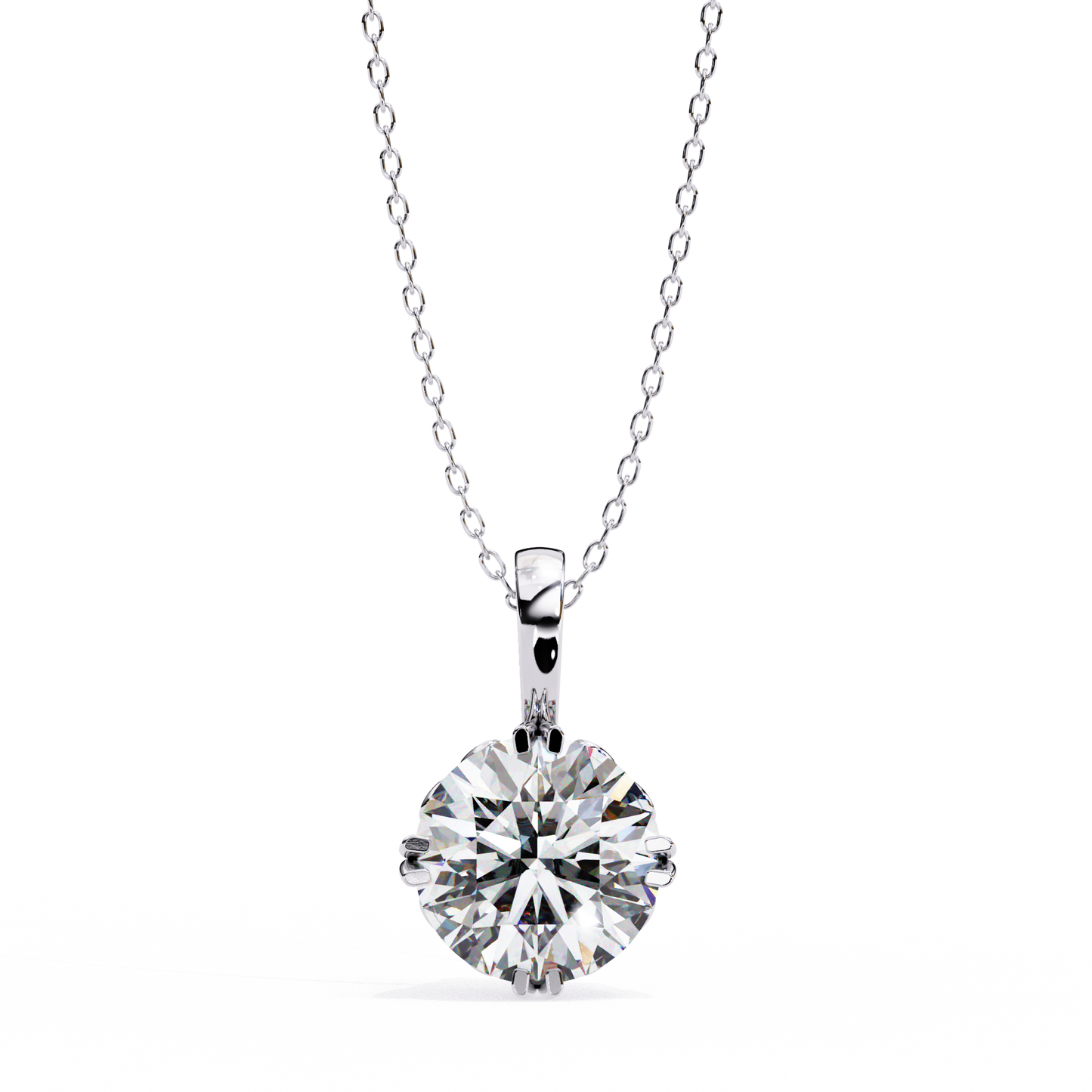 Radiant Round Diamond Pendant