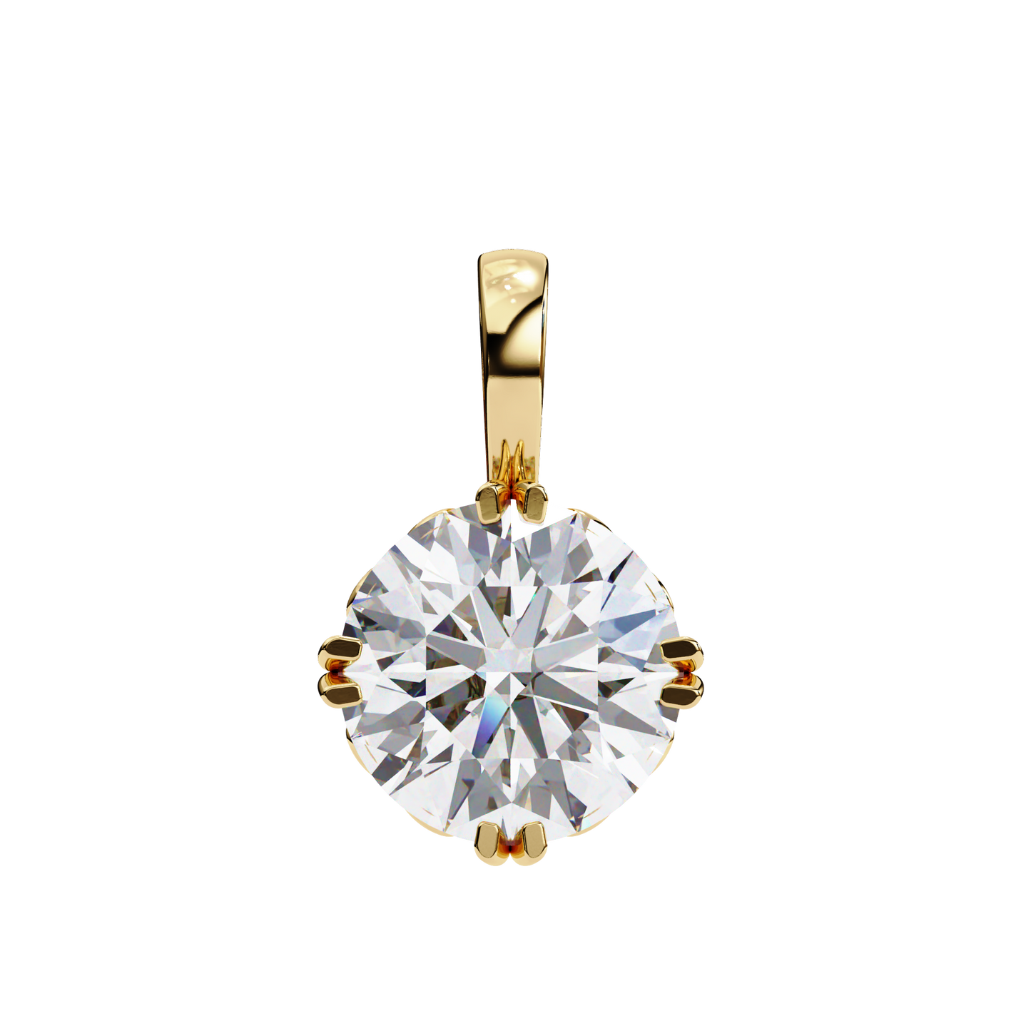 Radiant Round Diamond Pendant