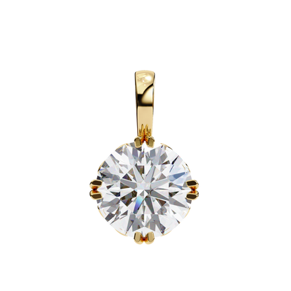 Radiant Round Diamond Pendant