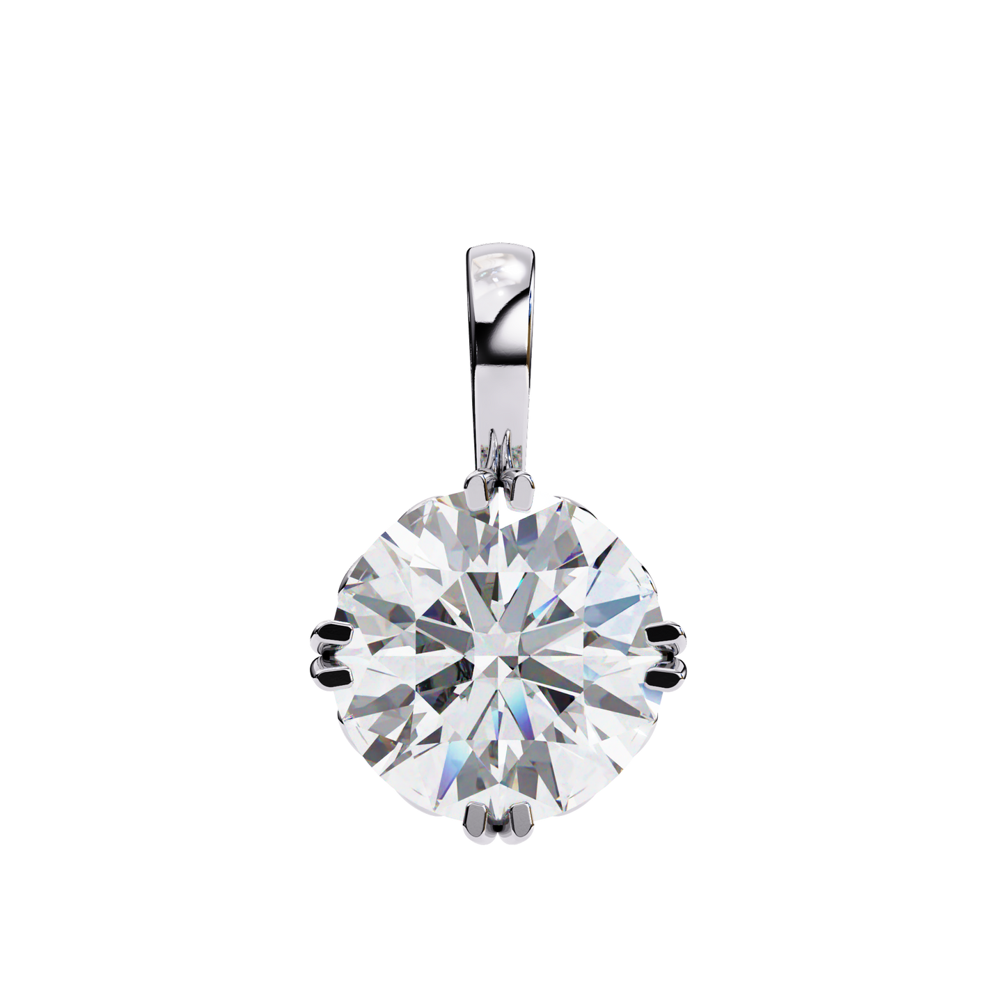 Radiant Round Diamond Pendant